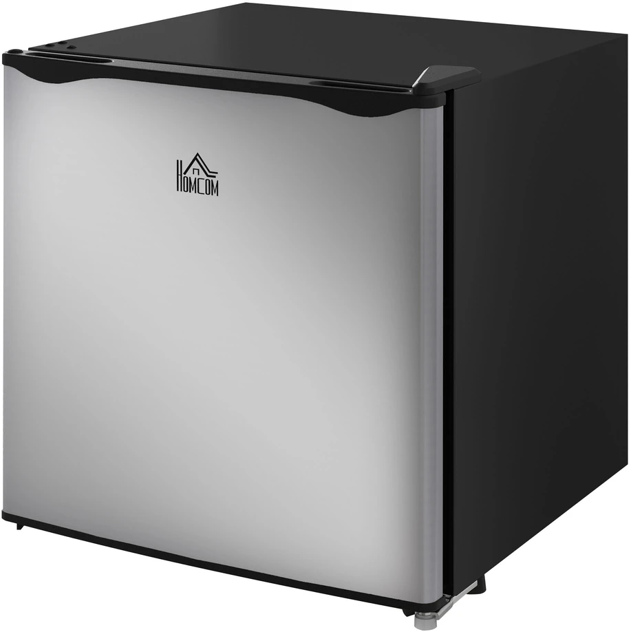 HOMCOM mini šaldiklis, 35 l talpos šaldymo dėžė, elektrinis, laisvai pastatomas, mini šaldymo kamera, mini šaldytuvas, -14 iki -24℃, 5 lygių temperatūros reguliavimas, 47 x 44,2 x 48,8 cm, sidabrinis