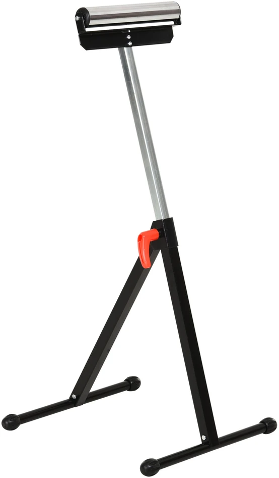HOMCOM ritininis stovas, reguliuojamo aukščio atraminis stovas, iki 90 kg apkrova, metalinis, juodas, 44x50x68-110 cm