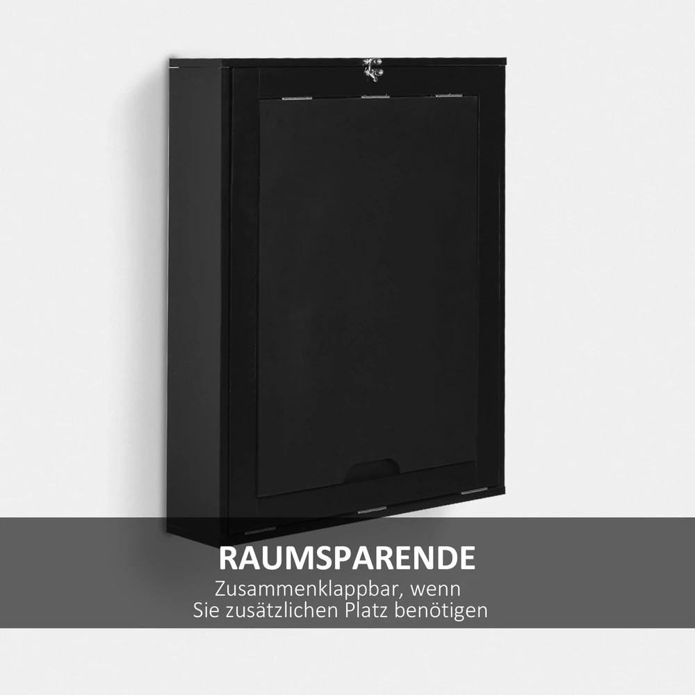 HOMCOM Sieninis sulankstomas rašomasis stalas Kompiuterinis stalas su lenta 60x94.5x147cm