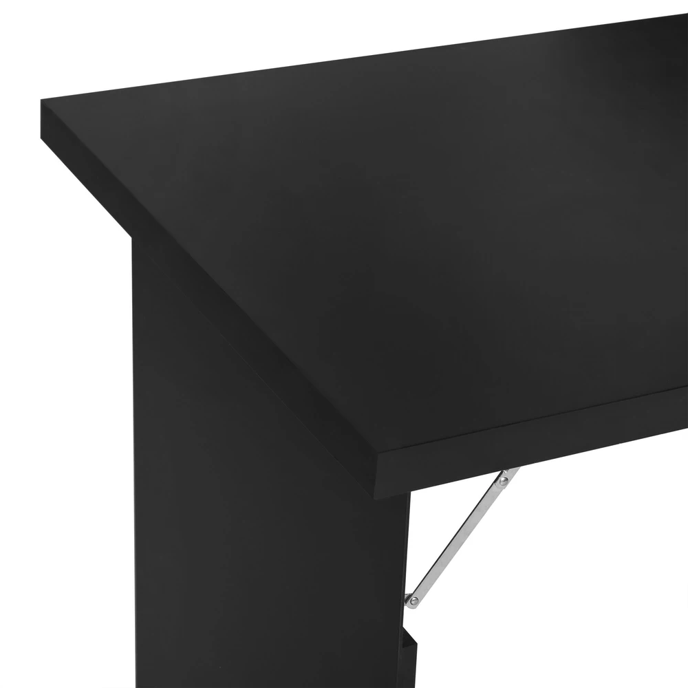 HOMCOM Sieninis sulankstomas rašomasis stalas Kompiuterinis stalas su lenta 60x94.5x147cm