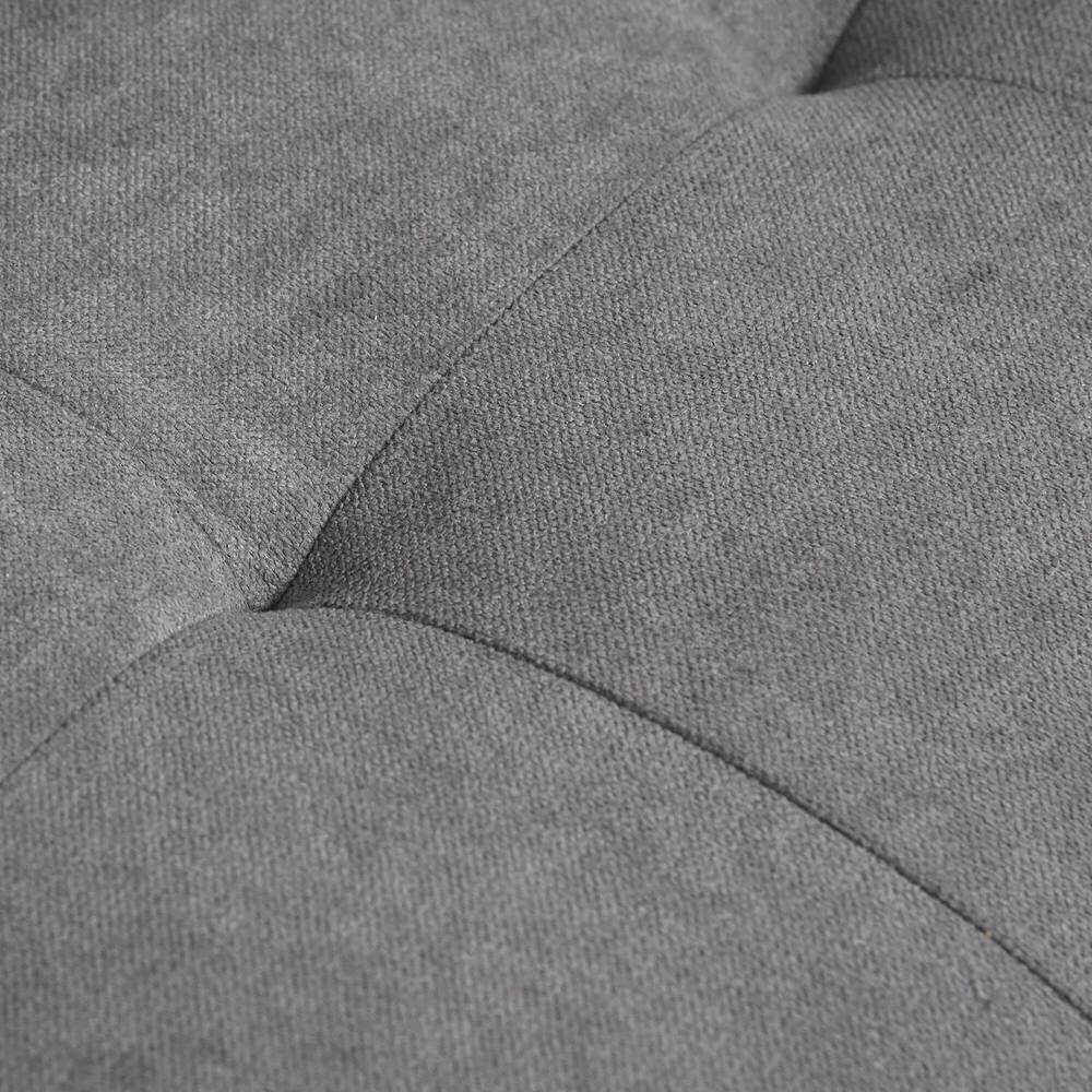 HOMCOM 2-viečių sofa, medžiaginė, nuimama, su pagalvėlėmis, kaučiukmedis, medvilnė, pilka, 117 x 62 x 78 cm