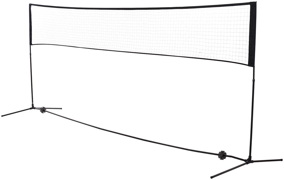 HOMCOM Badmintono tinklas Tinklinio ir teniso tinklas, nešiojamas, 2 aukščiai 94/158 cm, PE, 400x60 cm