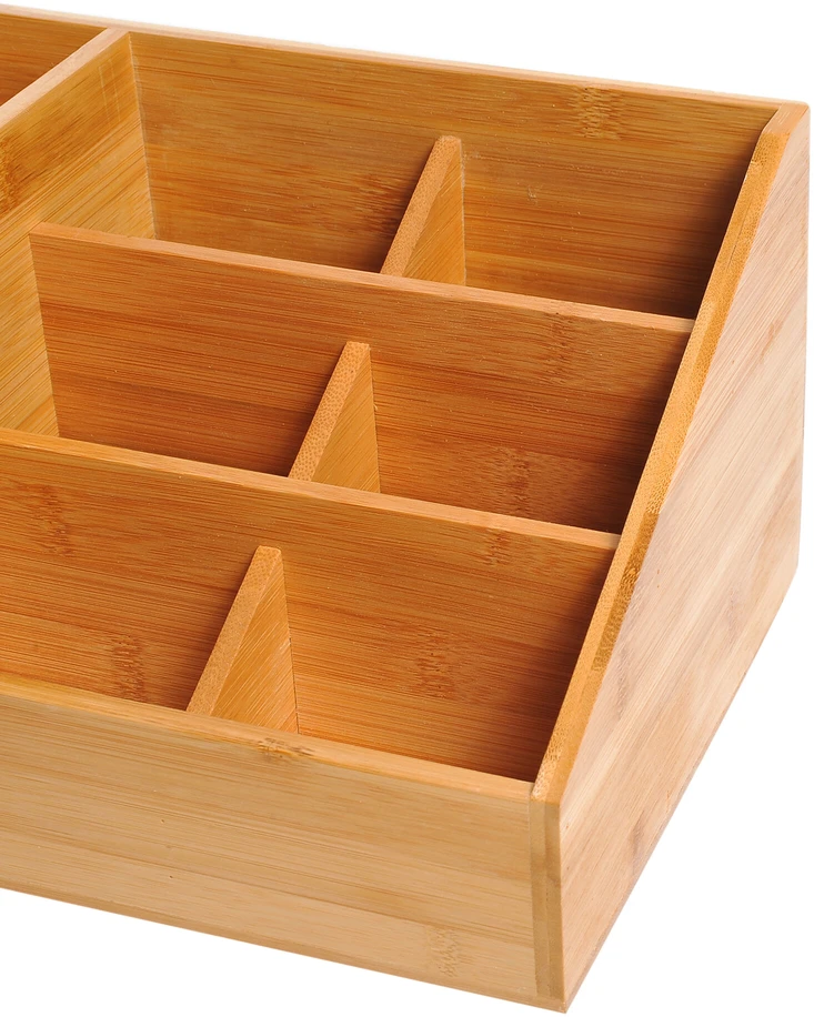 HOMCOM stalo organizatorius, biuro daiktadėžė su 2 stalčiais, tvarkai ir organizavimui, natūrali, I33 x P20,5 x A15,5 cm