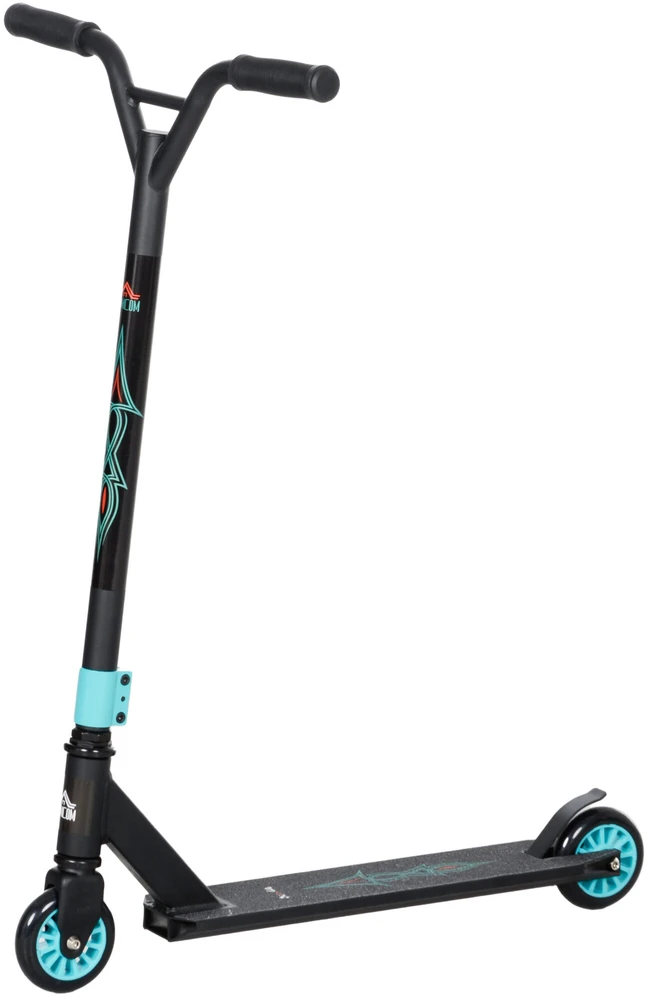 HOMCOM triukinis paspirtukas, Funscooter, paspirtukas su ABEC 9 guoliais, paspirtukas su 100 mm dirbtinės odos ratukais, miesto paspirtukas, triukinis paspirtukas vaikams nuo 14 metų