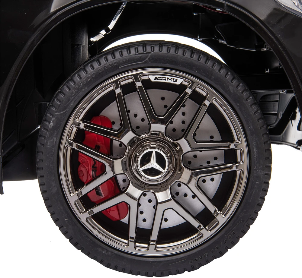 Vaikiškas automobilis HOMCOM Mercedes-Benz AMG GLA45, licencijuotas elektromobilis su nuotolinio valdymo pulteliu, 2 x 35 W varikliai, MP3, saugos diržas, 37–60 mėn., juodas