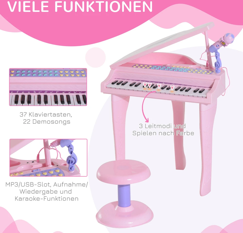 Homcom Kėdutė, muzikos instrumentas vaikams