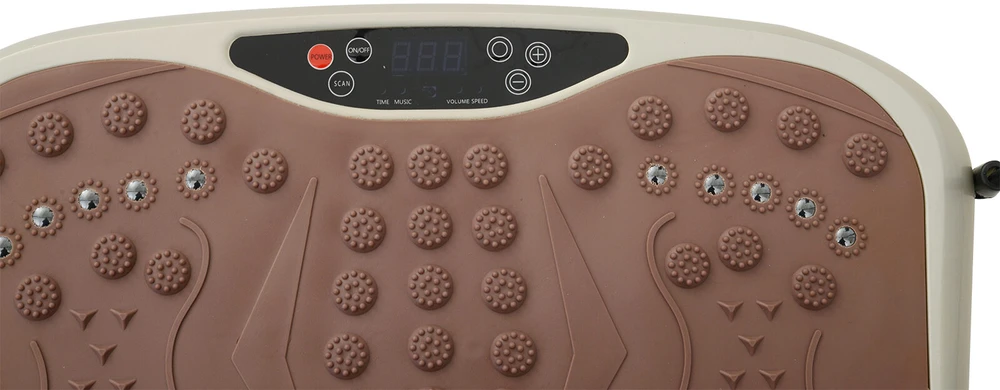 HOMCOM vibracinė plokštė, vibracinis treniruoklis, vibracinis įrenginys, kūno rengybos treniruoklis, LED ekranas, USB garsiakalbis, pasipriešinimo gumos, nuotolinio valdymo pultas