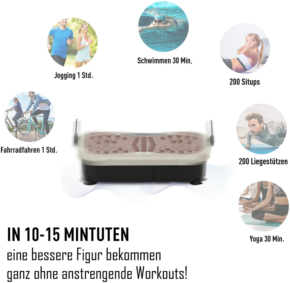 HOMCOM vibracinė plokštė, vibracinis treniruoklis, vibracinis įrenginys, kūno rengybos treniruoklis, LED ekranas, USB garsiakalbis, pasipriešinimo gumos, nuotolinio valdymo pultas