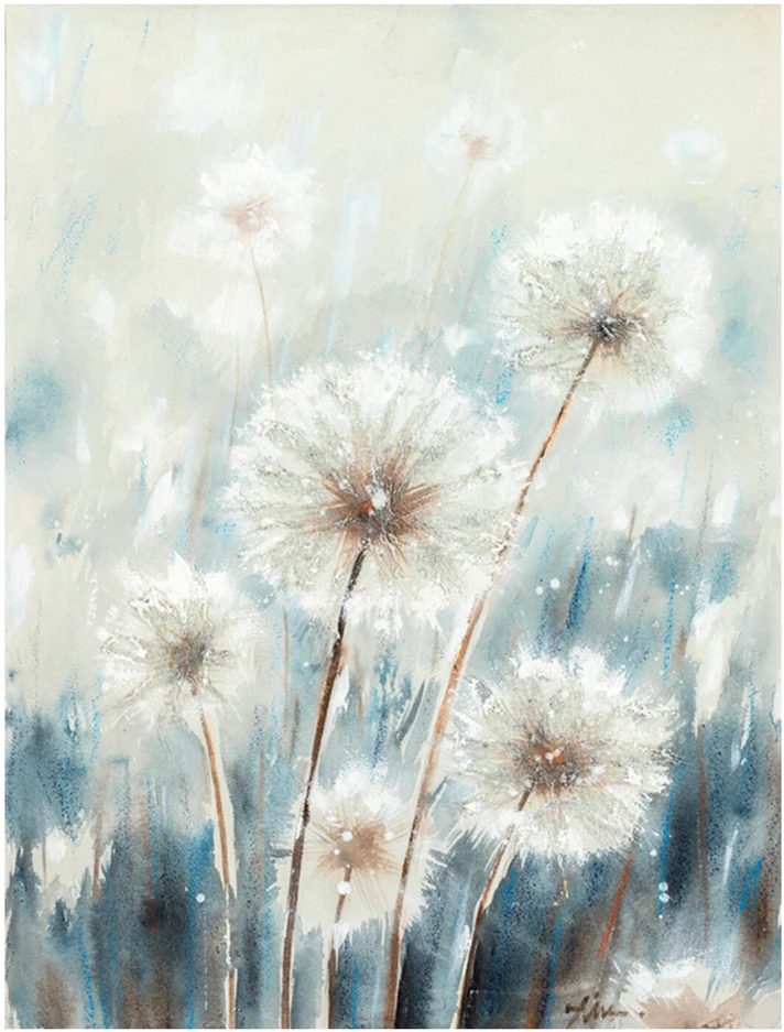 Home4You Aliejinė tapyba 60x80cm, skraidančios kiaulpienės