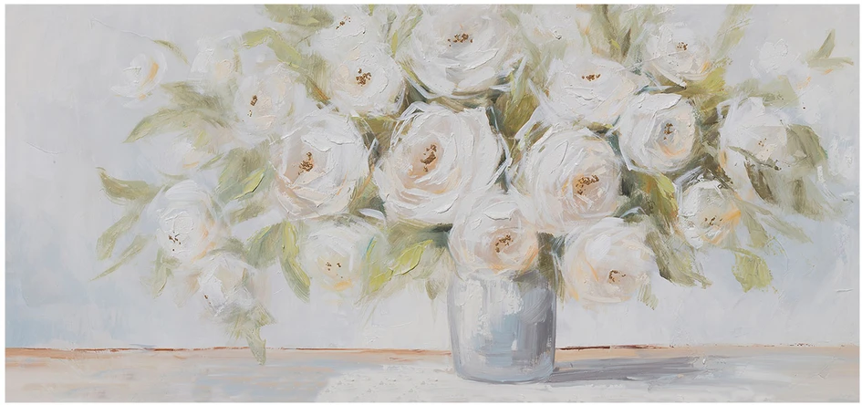 Home4You Aliejinė tapyba 70x150cm, gėlės ir vaza