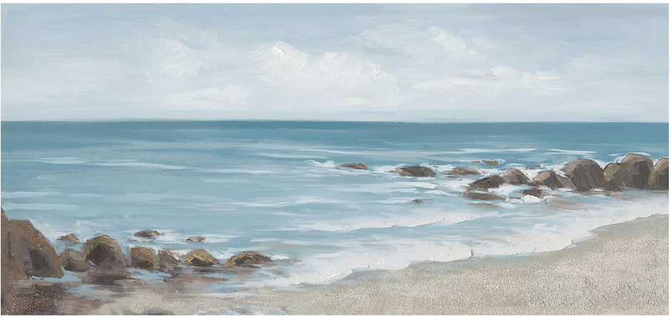 Home4You Tapyba aliejiniais dažais 70x150cm, jūros pakrantė