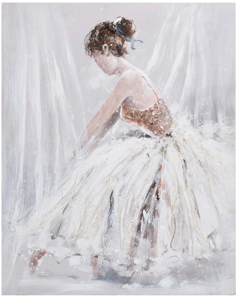 Home4You Aliejiniu dažu piešinys, 80x100 cm, panele balta suknele