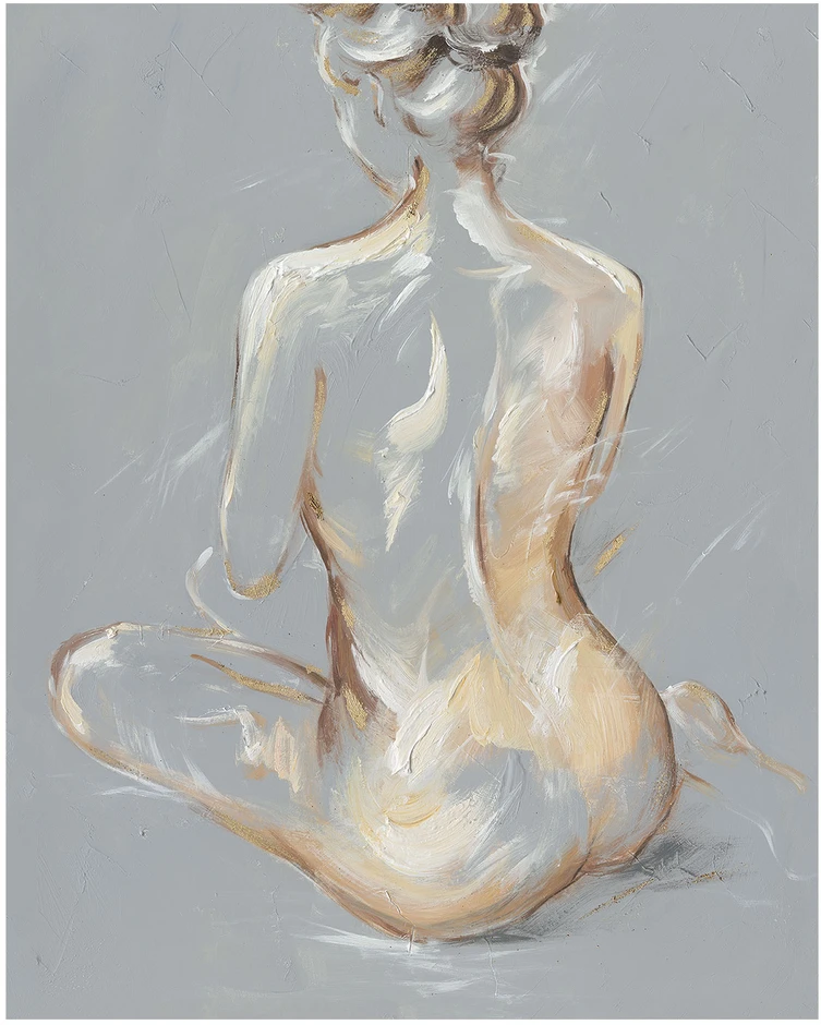Home4You Aliejinė tapyba 80x100cm, sėdi moteris