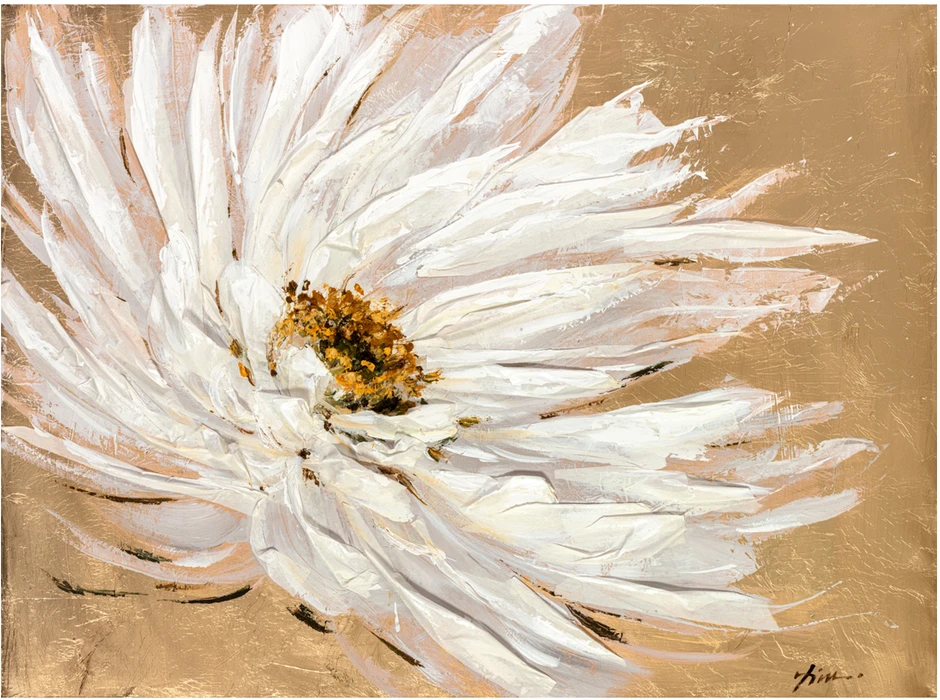 Home4You Aliejinė tapyba 90x120cm, baltas žiedas