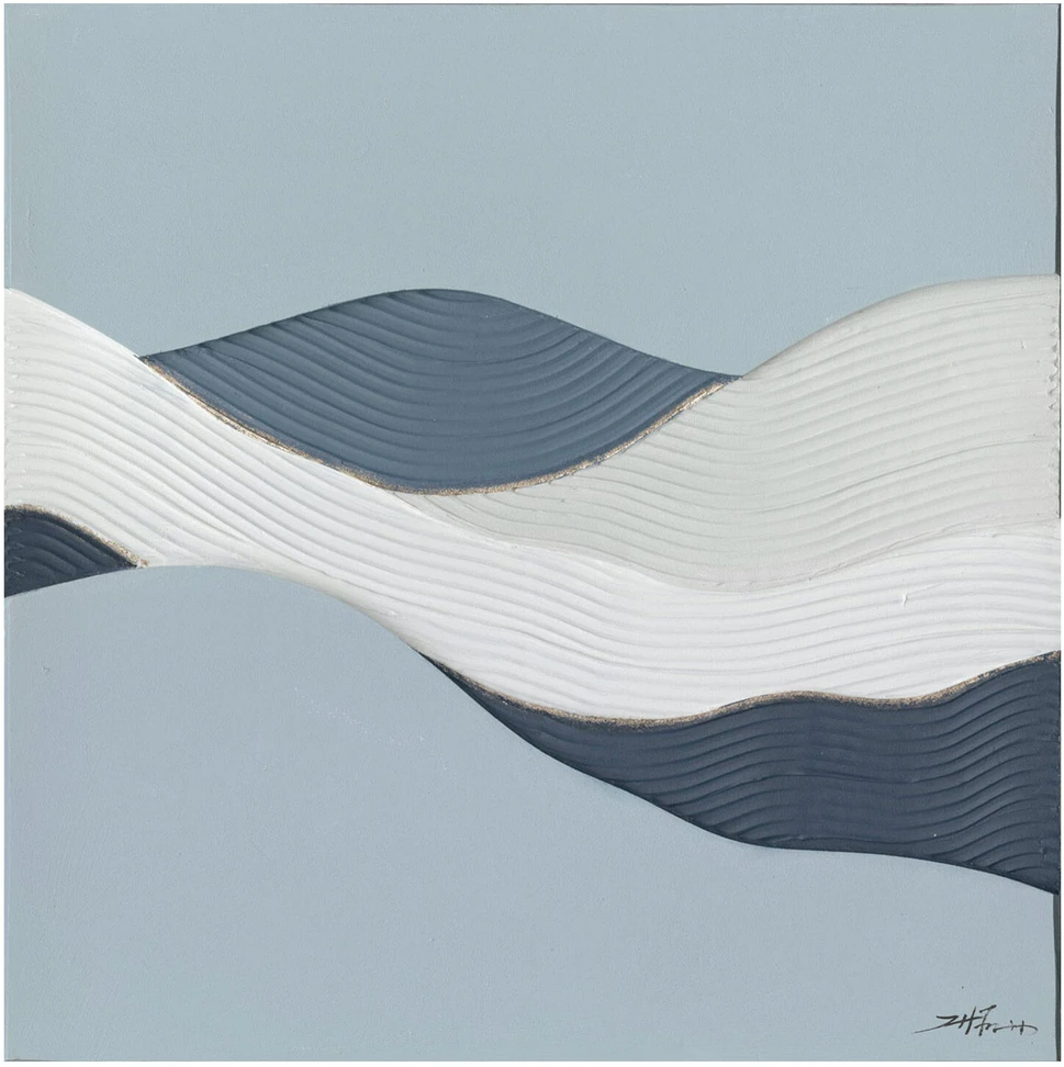 Home4You Tapyba aliejiniais dažais 100x100cm, abstrakti jūra