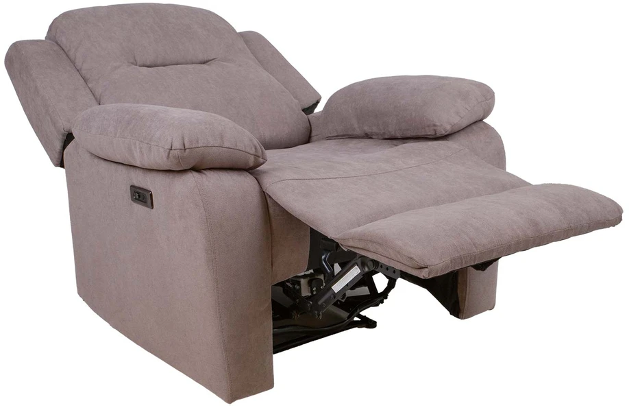 Home4You Atlošas fotelis LOWRI su elektriniu mechanizmu, taupe