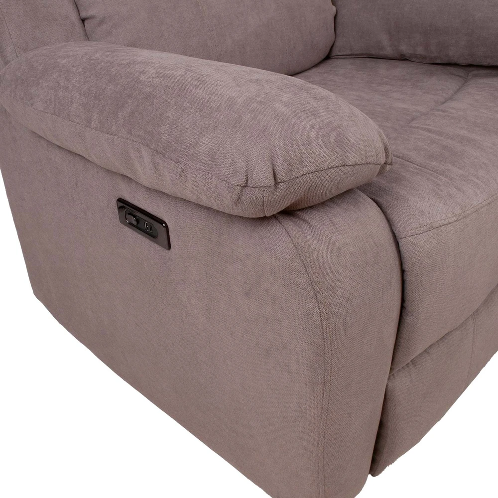 Home4You Atlošas fotelis LOWRI su elektriniu mechanizmu, taupe
