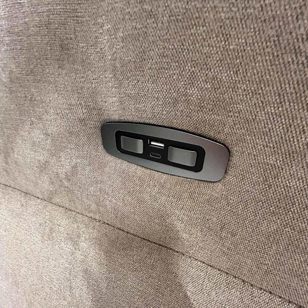 Fotelis Home4You Atlošiamas krėslas DAMIKA su elektriniu mechanizmu, pilkas