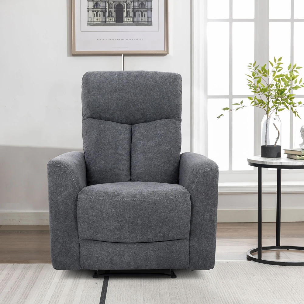 Fotelis Home4You Kėdė GEMMA su rankiniu mechanizmu, pilka