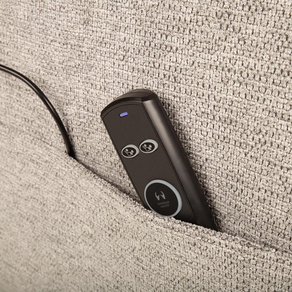 Fotelis Home4You Atlošiamas krėslas KATY su elektriniu mechanizmu ir masažo funkcija, pilkas