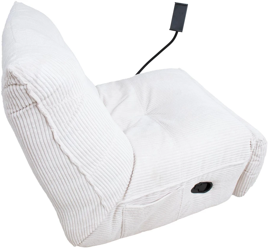 Fotelis Home4You CREAM Atlošiama poilsio kėdė WIN-WIN su rankiniu mechanizmu, kreminės spalvos