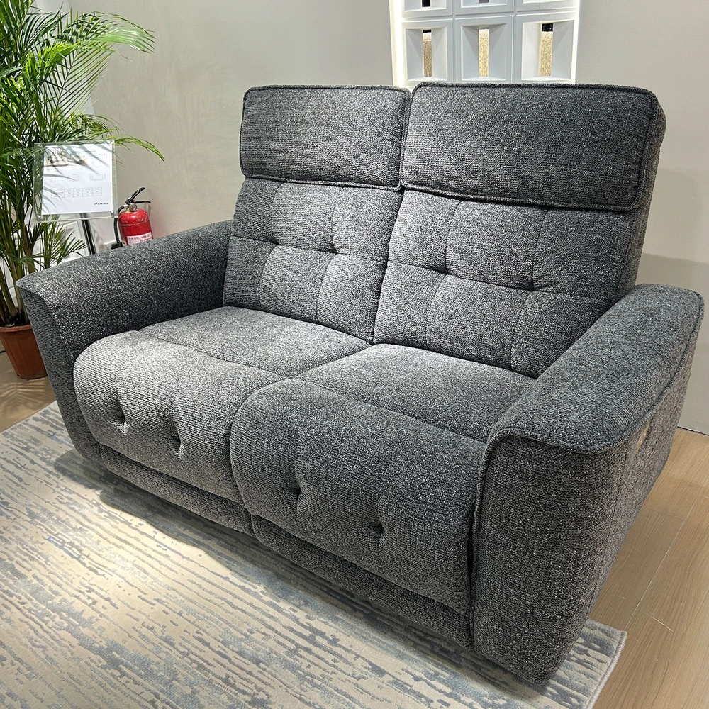 Home4You Sofa su reglaineriu BOSCO 2-vietų Elektrinė Pilka