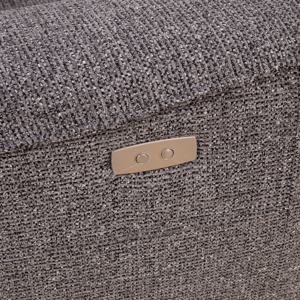 Home4You Atlošiama sofa BOSCO, 2 vietų, su elektriniu mechanizmu, pilka