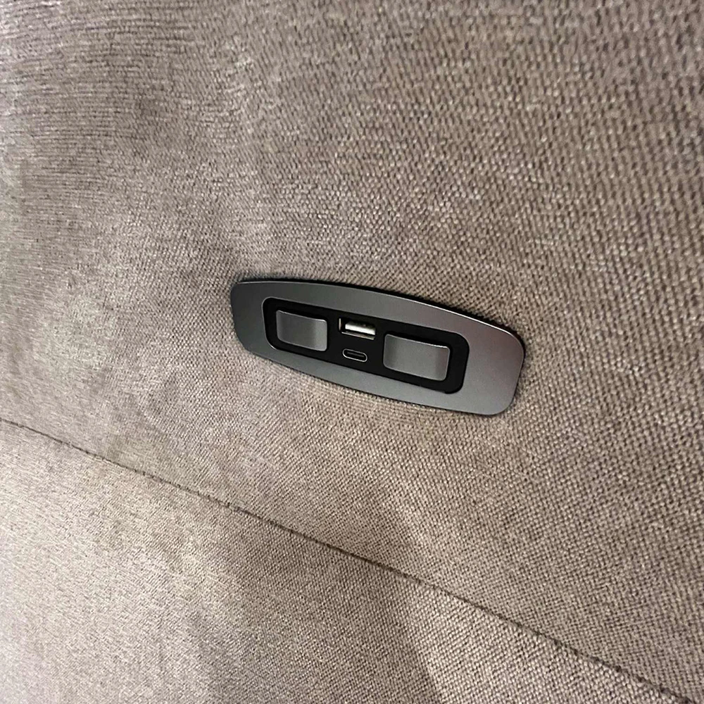 Home4You Atlošiama sofa DAMIKA, 2 vietų, su elektriniu mechanizmu, pilka