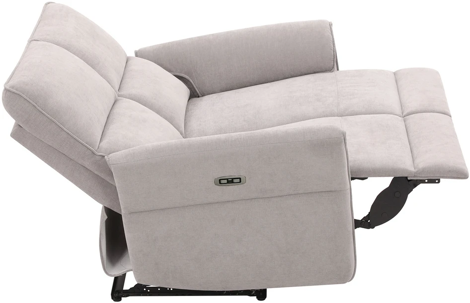 Home4You Atlošiama sofa DAMIKA, 2 vietų, su elektriniu mechanizmu, pilka