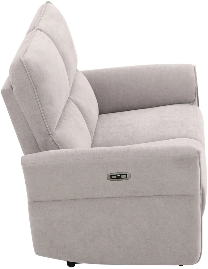 Home4You Atlošiama sofa DAMIKA, 2 vietų, su elektriniu mechanizmu, pilka