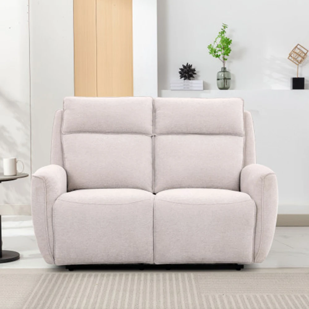 Home4You Atlošiama sofa MAREN, 2 vietų, su rankiniu mechanizmu, smėlio spalvos