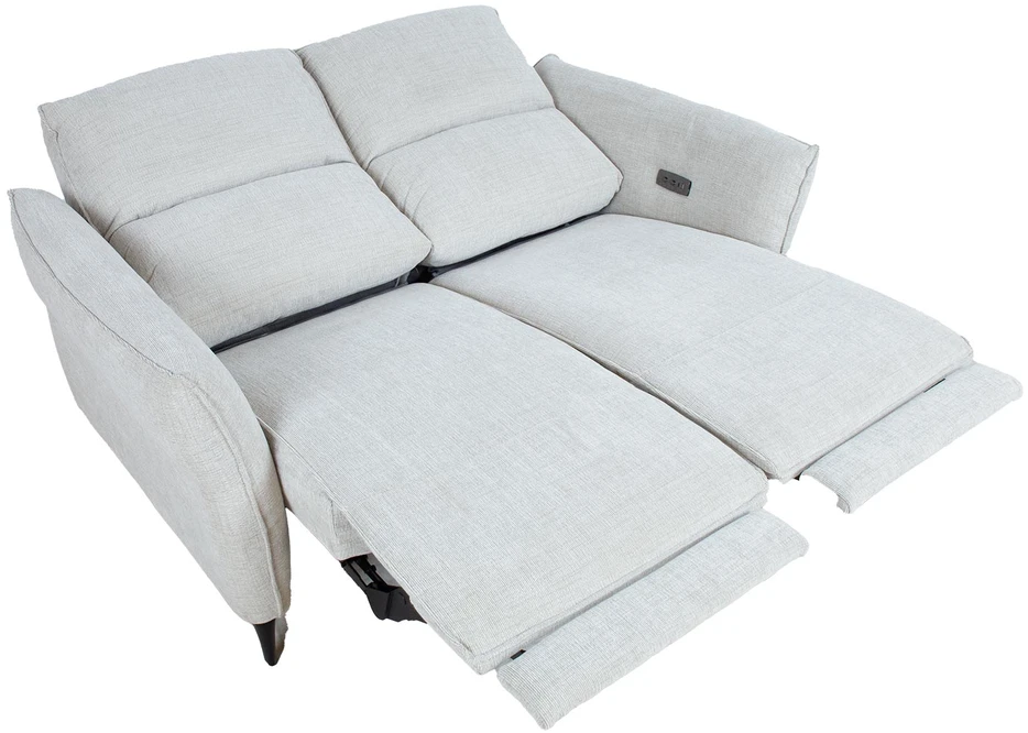 Home4You Atlošiama sofa MIAMI, 2 vietų, su elektriniu mechanizmu, šviesiai smėlio spalvos