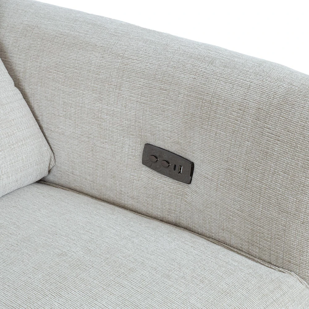 Home4You Dvivietė sofa su reglaineriu MIAMI Šviesiai smėlio