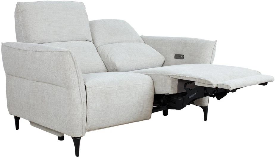 Home4You Atlošiama sofa MIAMI, 2 vietų, su elektriniu mechanizmu, šviesiai smėlio spalvos