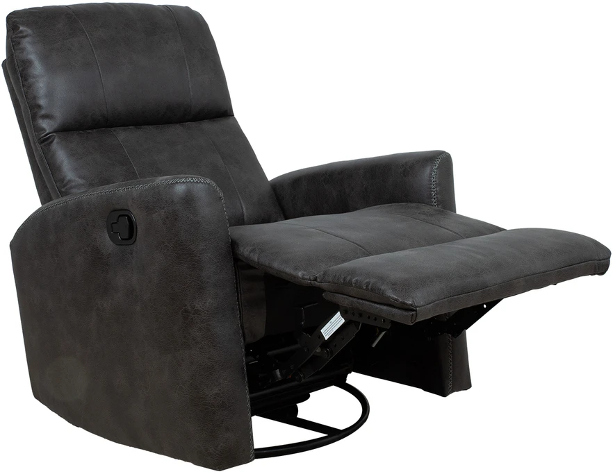 Home4You Atlošas fotelis DIEGO su siūbavimo ir sukimosi rankiniu mechanizmu, pilka