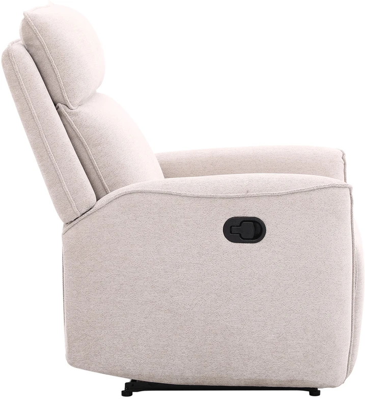 Fotelis Home4You Atlošiamas krėslas MAREN su rankiniu mechanizmu, smėlio spalvos