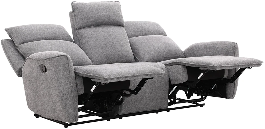 Home4You Trivietė sofa MAREN su rankiniu mechanizmu, pilka