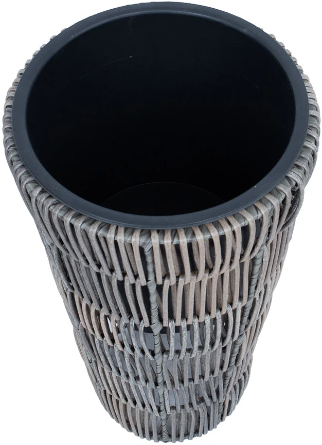 Home4You Augalų laikiklis WICKER D28xH50cm, pilkas