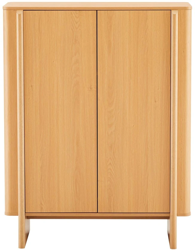 TV staliukas Home4You Komoda MORBEN 100x42xA130cm, melaminas su ąžuolo dekoru