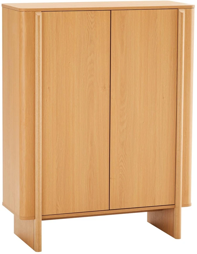 TV staliukas Home4You Komoda MORBEN 100x42xA130cm, melaminas su ąžuolo dekoru