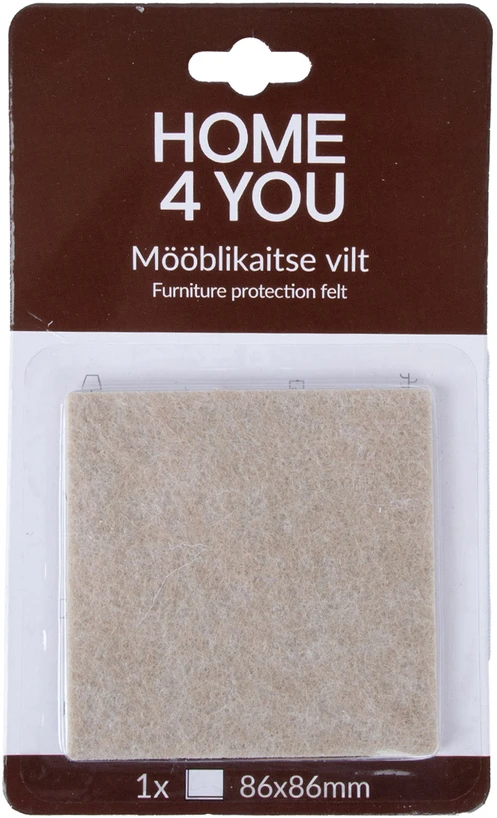 Home4You Baldus apsaugantis veltinis padukas 86x86 mm, 1 vnt., rusvai gelsvi