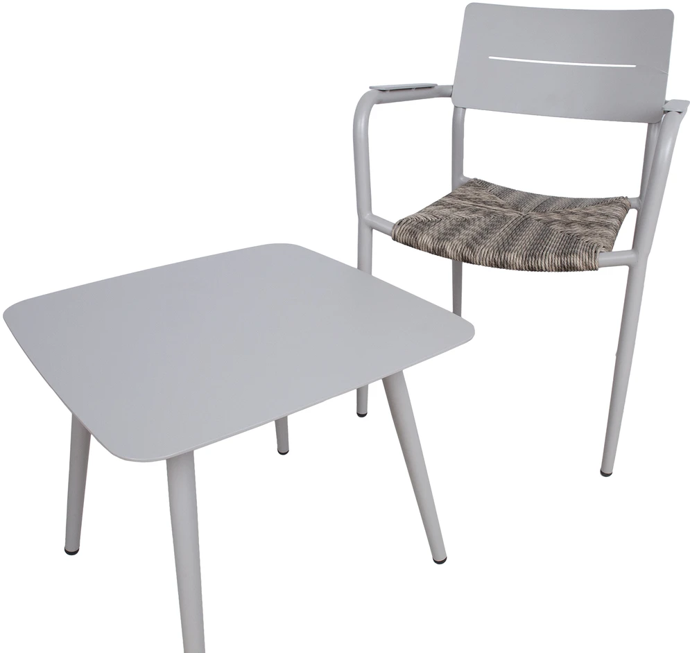 Lauko baldų komplektas Home4You Balkono komplektas COCORA stalas, 2 kėdės, taupus