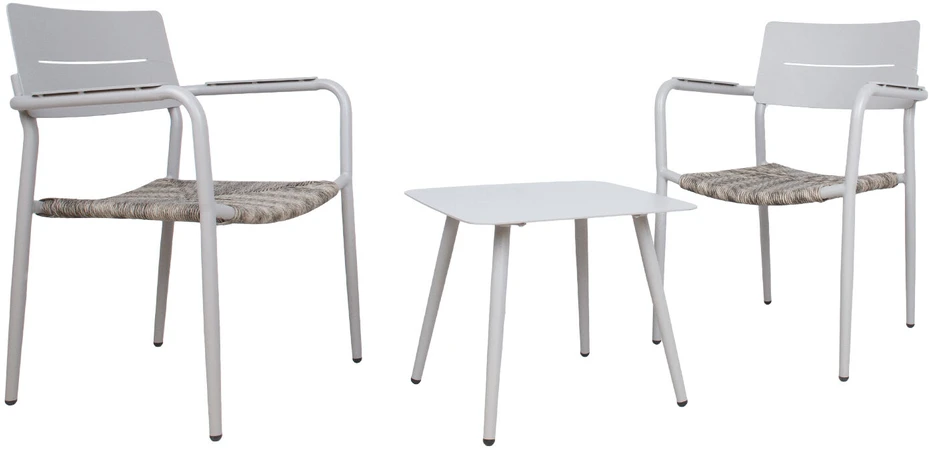 Lauko baldų komplektas Home4You Balkono komplektas COCORA stalas, 2 kėdės, taupus