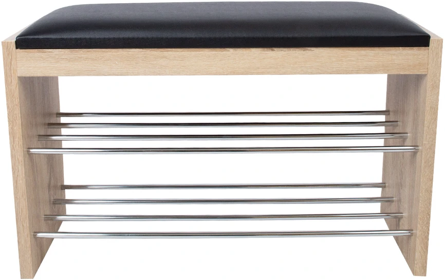 Home4You Shoe rack-bench BENO 79.5x30xH50cm, light oak