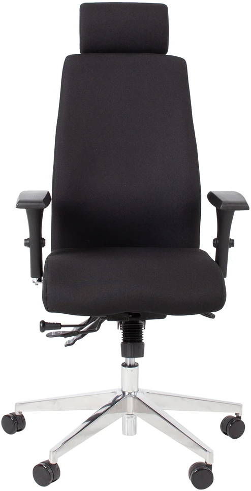 Home4You Darbo kėdė SMART EXTRA su galvos atrama 60x63,5-70xH114-123cm, sėdynės ir atlošo atramos: audinys, spalva: juoda