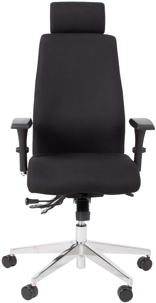 Home4You Darbo kėdė SMART EXTRA su galvos atrama 60x63,5-70xH114-123cm, sėdynės ir atlošo atramos: audinys, spalva: juoda