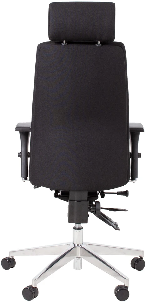 Home4You Darbo kėdė SMART EXTRA su galvos atrama 60x63,5-70xH114-123cm, sėdynės ir atlošo atramos: audinys, spalva: juoda
