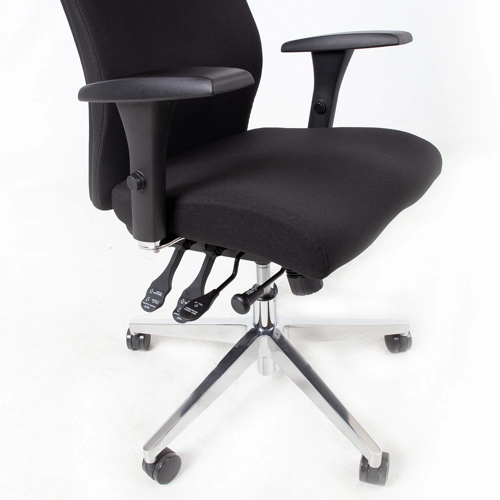 Home4You Darbo kėdė SMART EXTRA su galvos atrama 60x63,5-70xH114-123cm, sėdynės ir atlošo atramos: audinys, spalva: juoda