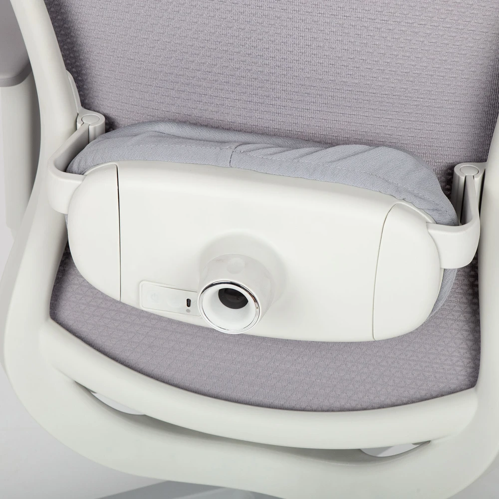 Home4You Darbo kėdė „SYNO“ su elektrine masažo funkcija, pilkos spalvos
