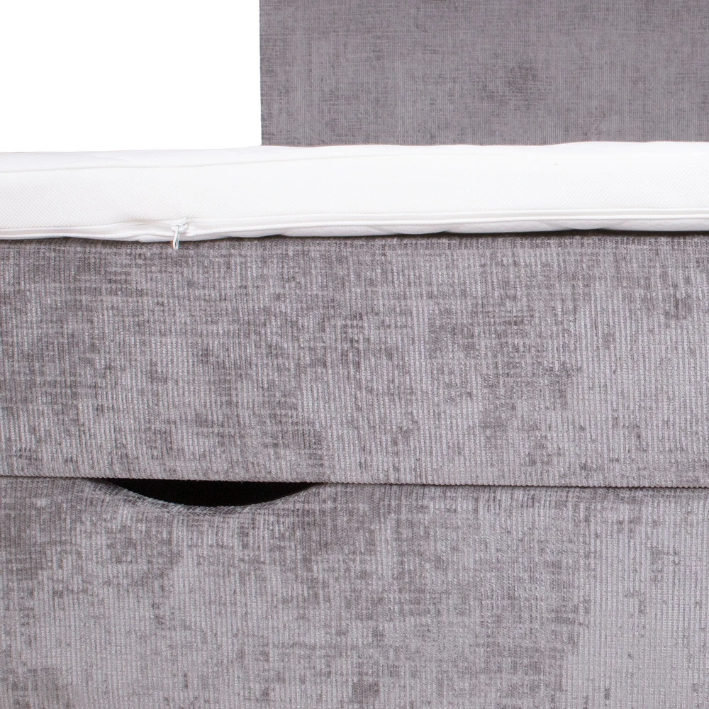 Home4You Continental bed LAARA 120x200 cm, pilkšvai smėlio spalvos